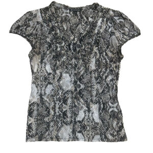 Women's INC International Concepts Top XL Gray Snake Print